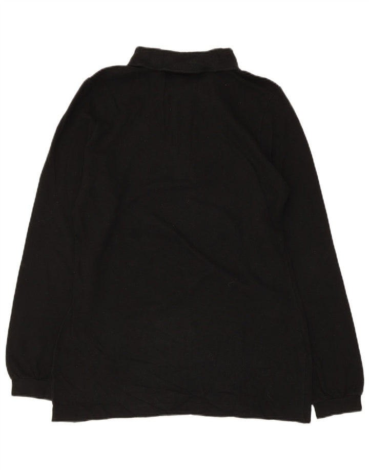 Lacoste Polo à manches longues femme taille 40 coton noir moyen