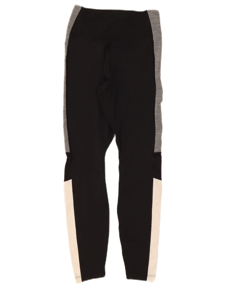 NIKE Legging Dri Fit pour femme UK 4 XS Noir Colorblock Polyester