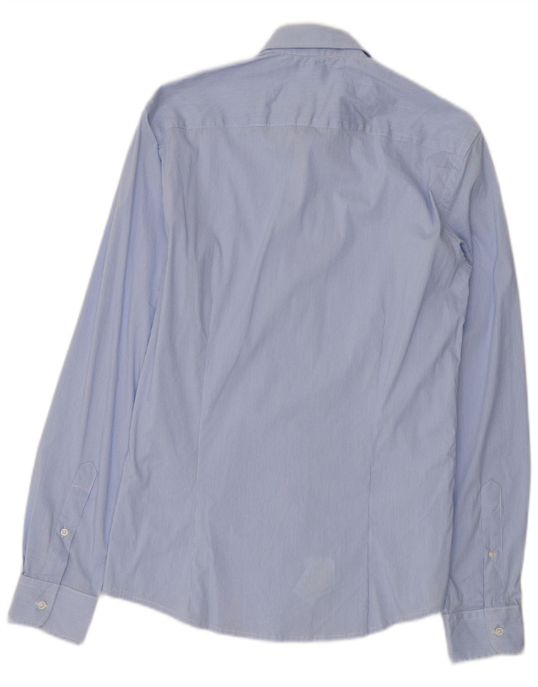 Benetton Chemise Slim En Coton À Fines Rayures Bleu Petit