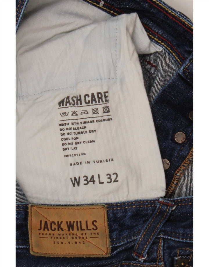 JACK WILLS Jean Slim Homme W34 L32 Bleu Coton