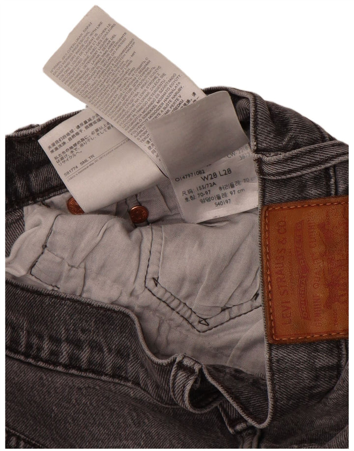 Levi's Jean Droit 501 Femme W28 L28 Gris Coton