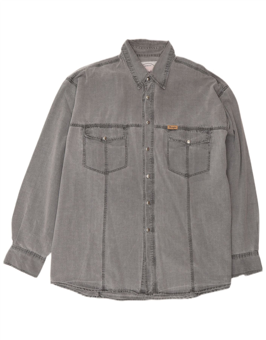 Wrangler Chemise en Jean Homme XL Gris Coton