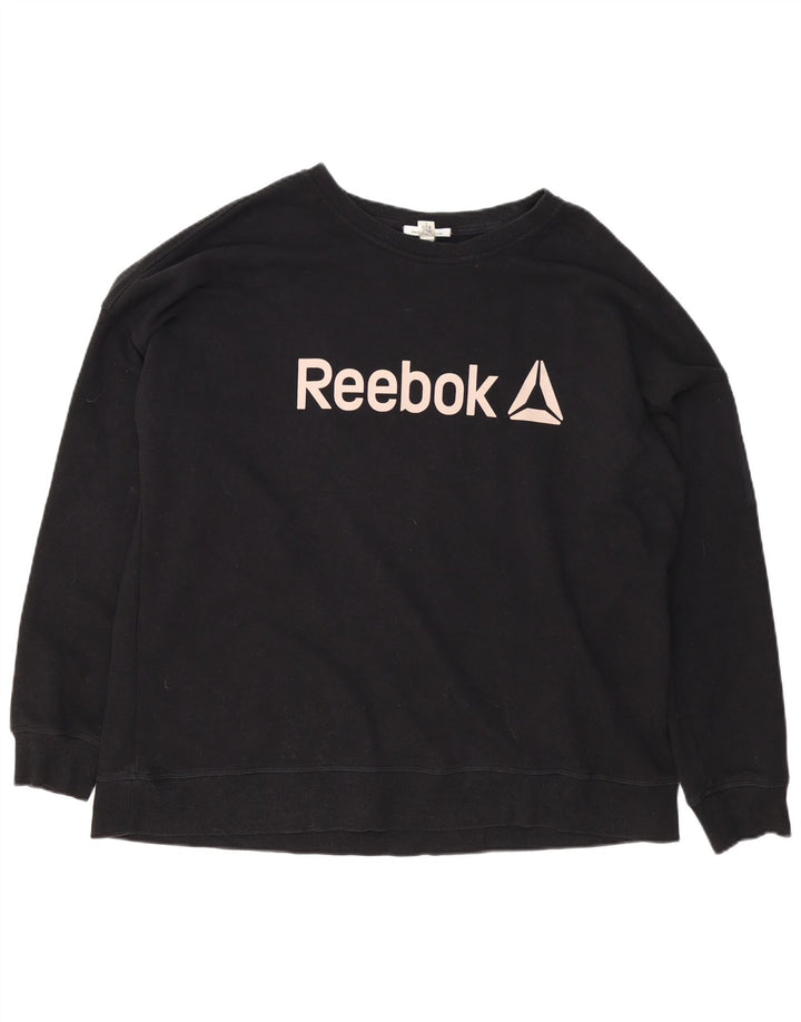 Reebok Sweatshirt Graphic Sweatshirt Jumper XL Homme Noir