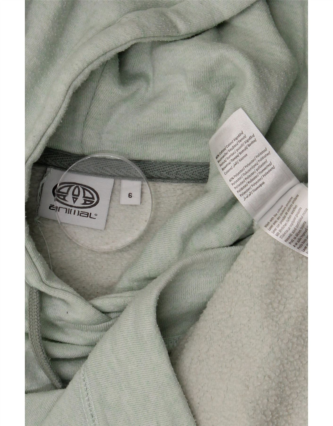 Animal Pull à capuche pour femme UK 6 XS Vert Polyester