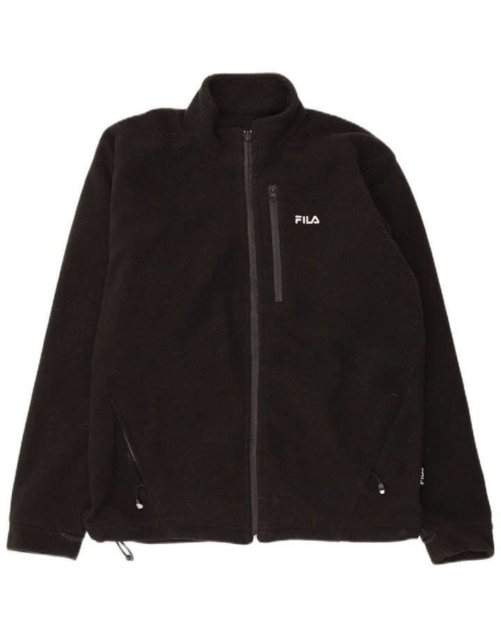FILA Veste polaire homme UK 40 Large Noir Polyester
