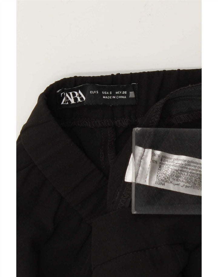 Zara Pantalon décontracté Bootcut Femme Petit W26 L26 Noir Polyester