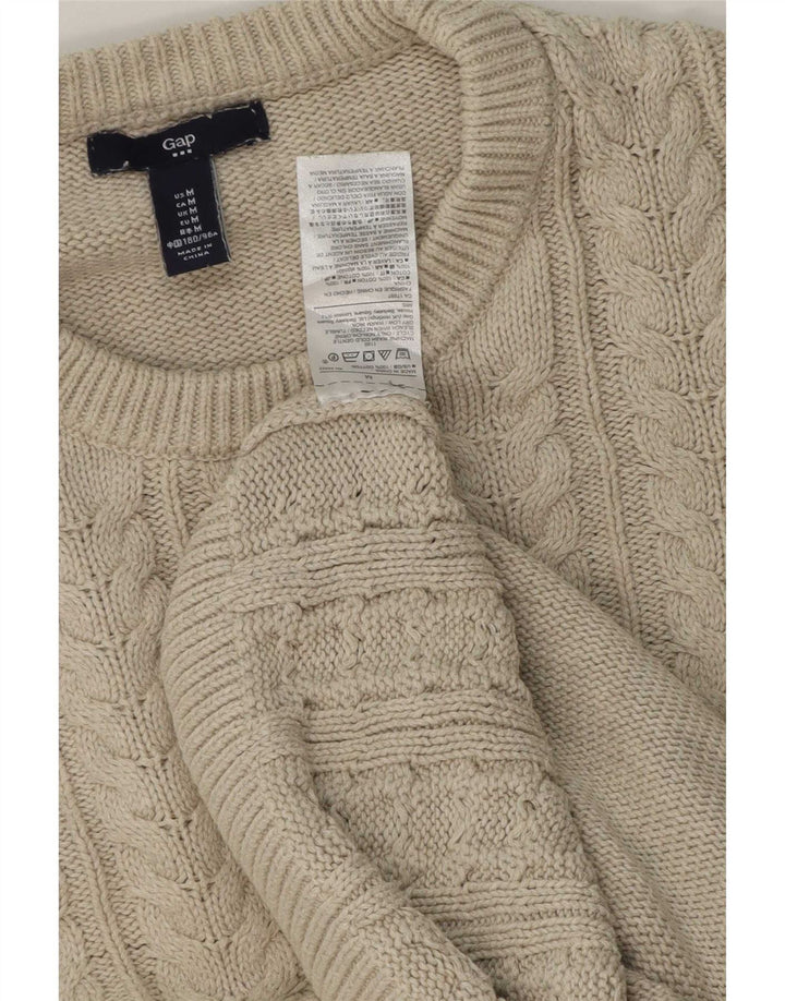 Gap Pull Col Rond Homme Coton Beige Moyen
