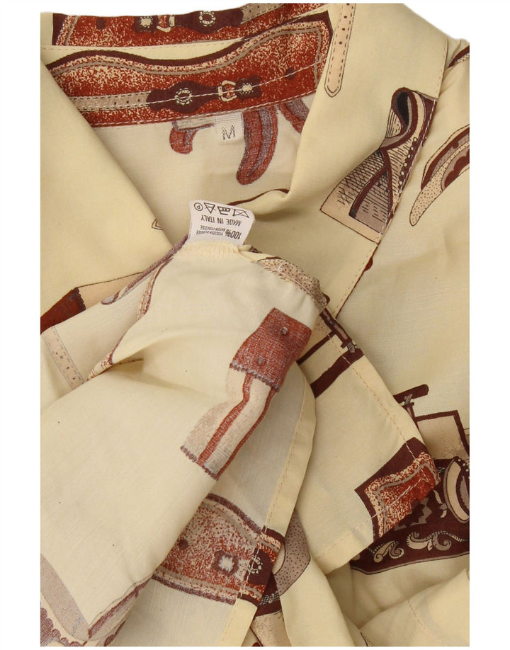 VINTAGE Chemisier surdimensionné pour femme UK 14 Medium Off White