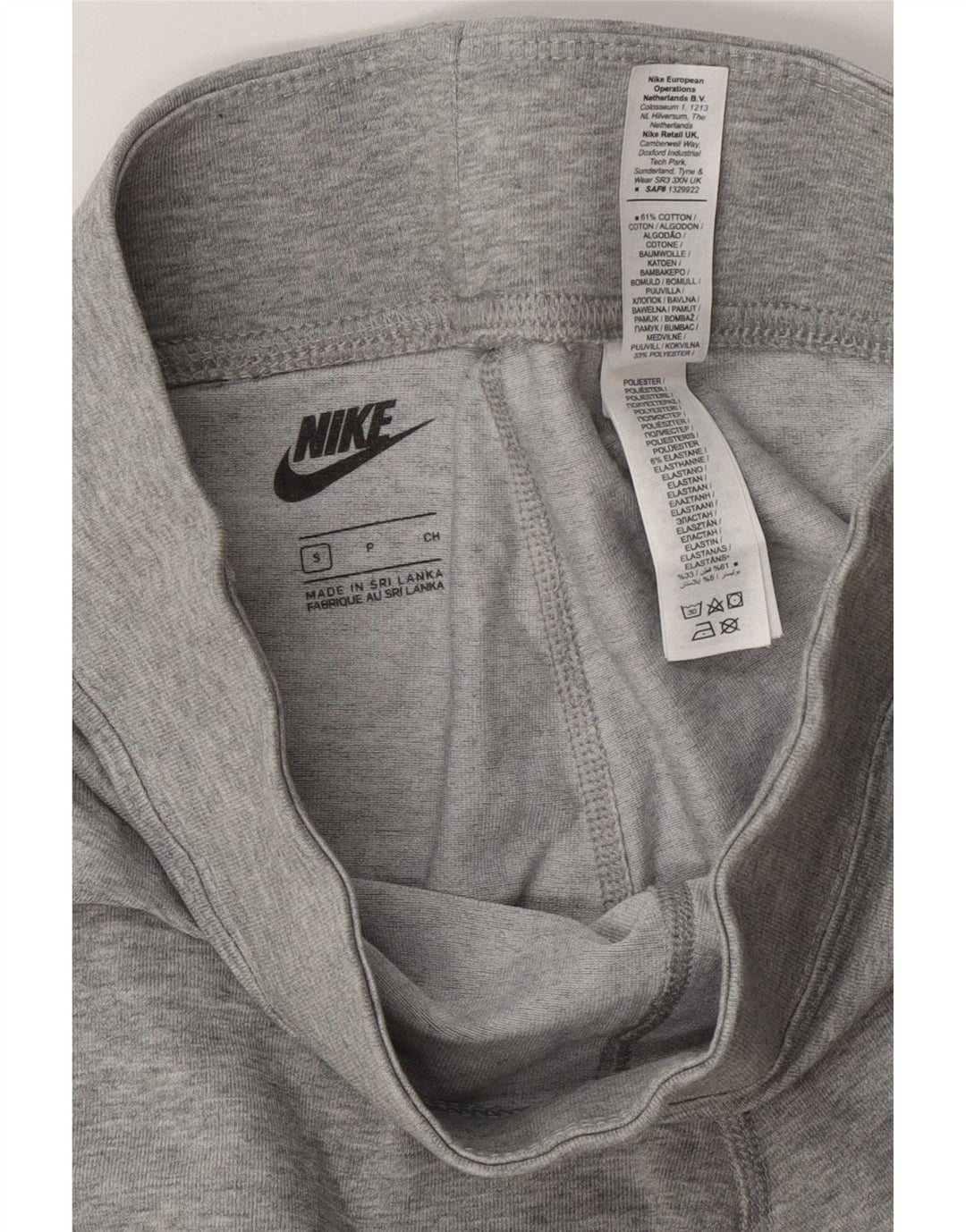 Leggings graphiques Nike pour femmes UK 10 petit coton gris