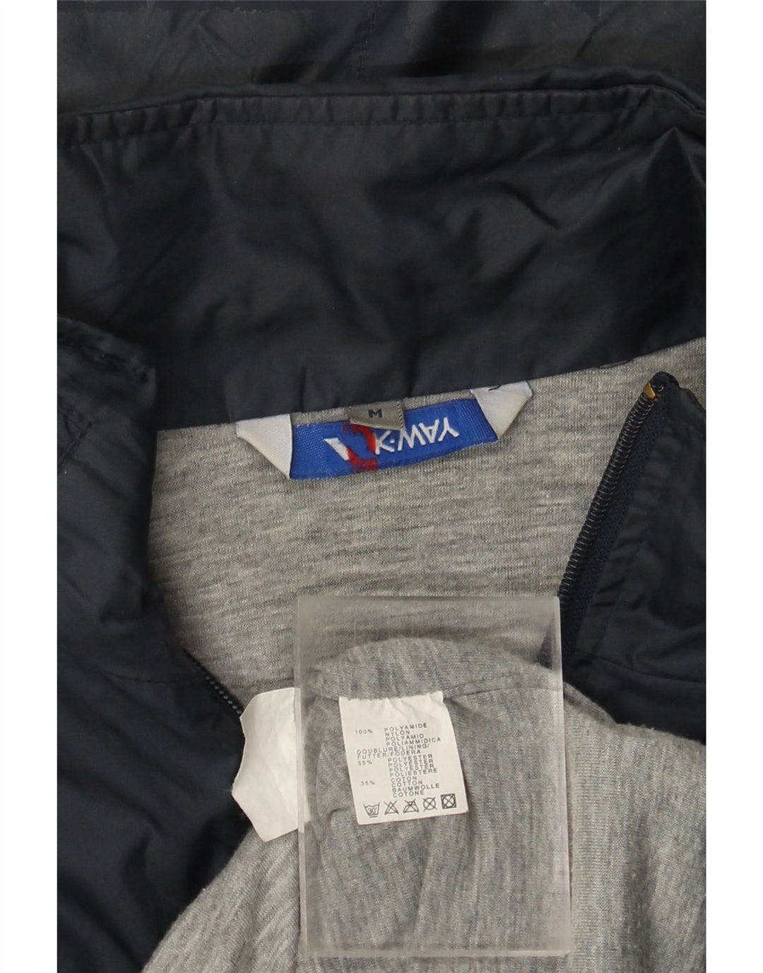 K-WAY Veste de pluie à capuche pour homme UK 38 Bleu marine moyen Polyamide