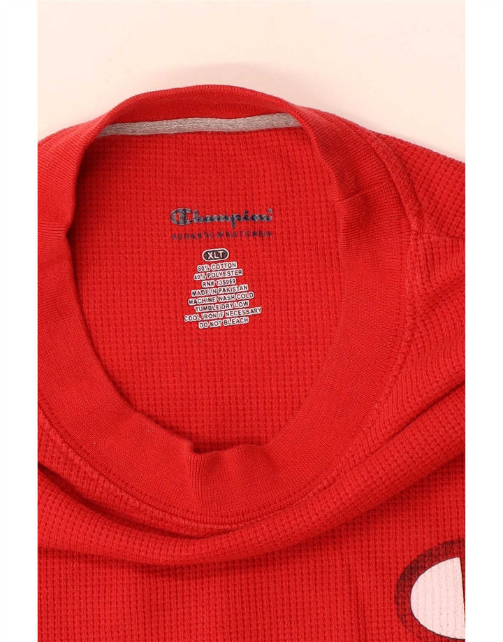 Champion Homme Top Manches Longues XL Rouge Coton