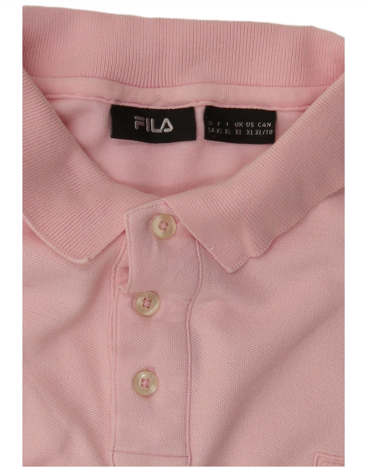 FILA Polo Homme XL Rose Coton
