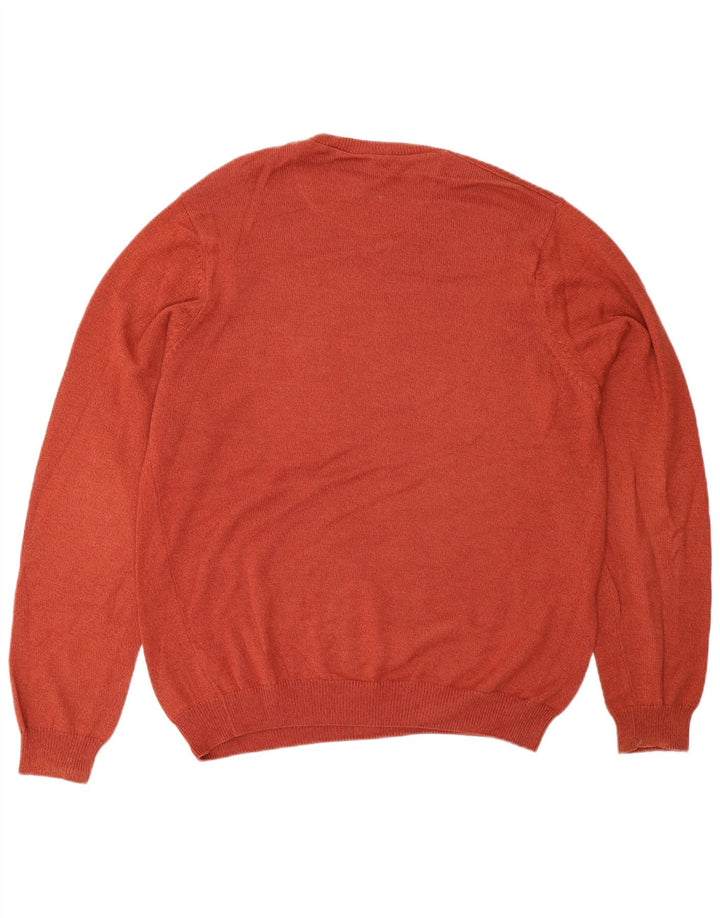 Marks & Spencer Pull à col rond coupe classique pour homme Orange moyen
