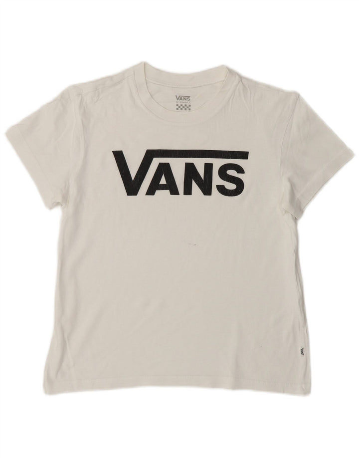 VANS T-shirt graphique pour femme UK 6 XS Blanc