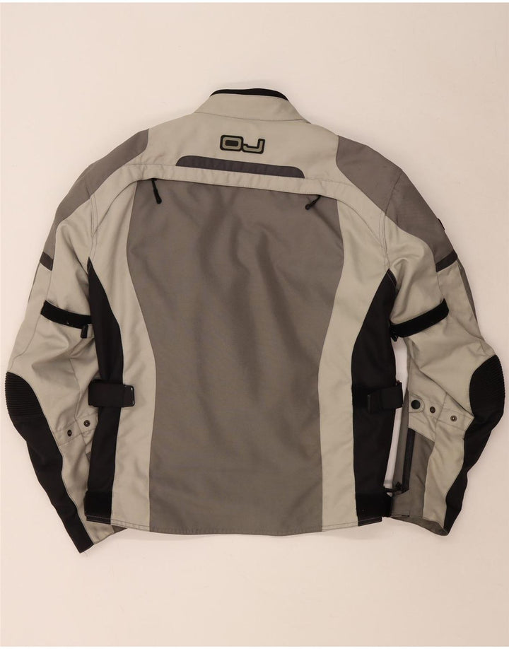 OJ Atmosfere Veste bomber graphique pour homme UK 40 Large Gris Colorblock