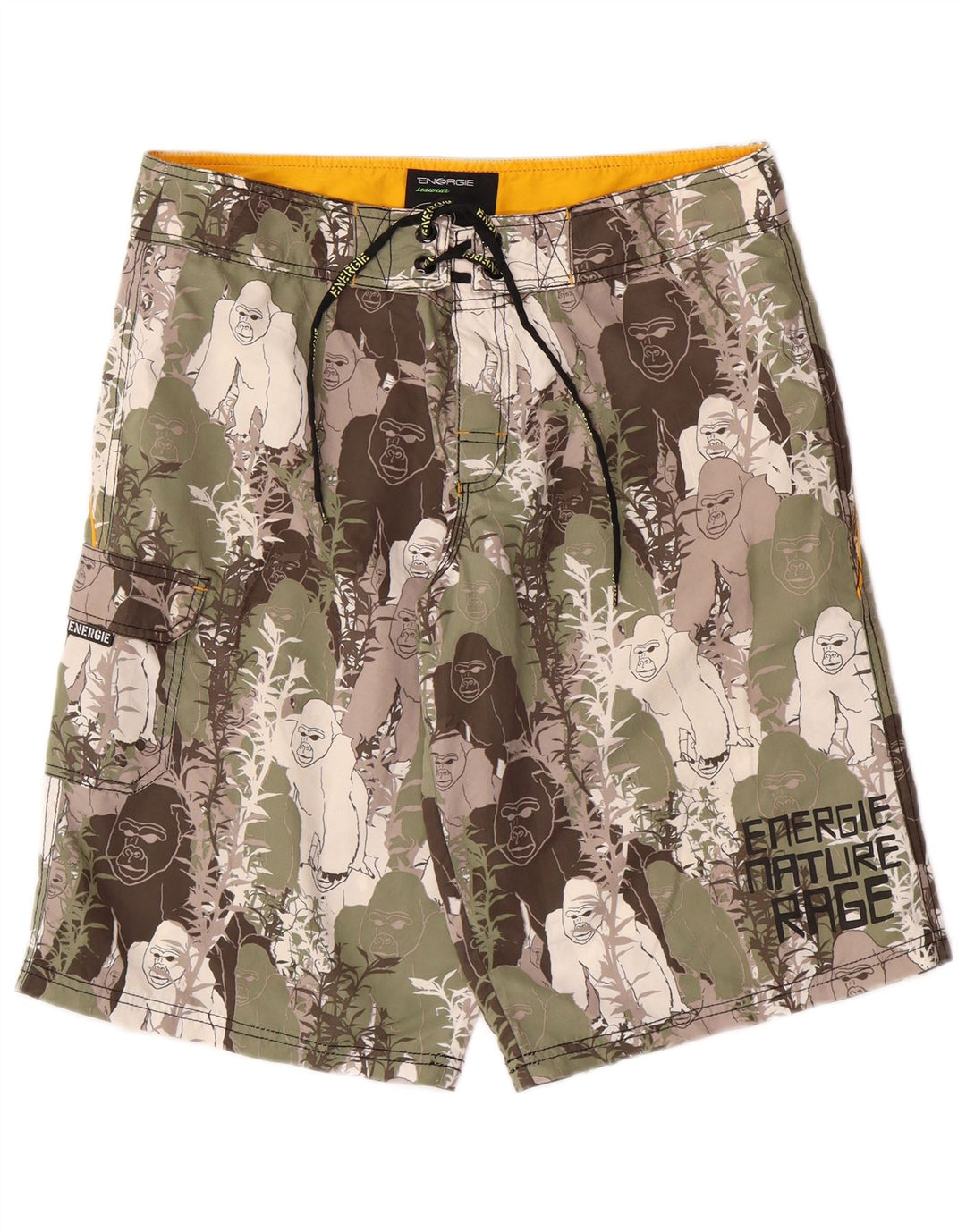 ENERGIE Short de Bain Graphique Homme Moyen Imprimé Animal Multicolore