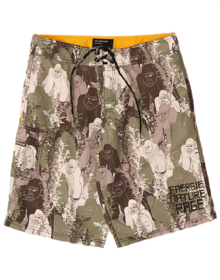 ENERGIE Short de Bain Graphique Homme Moyen Imprimé Animal Multicolore