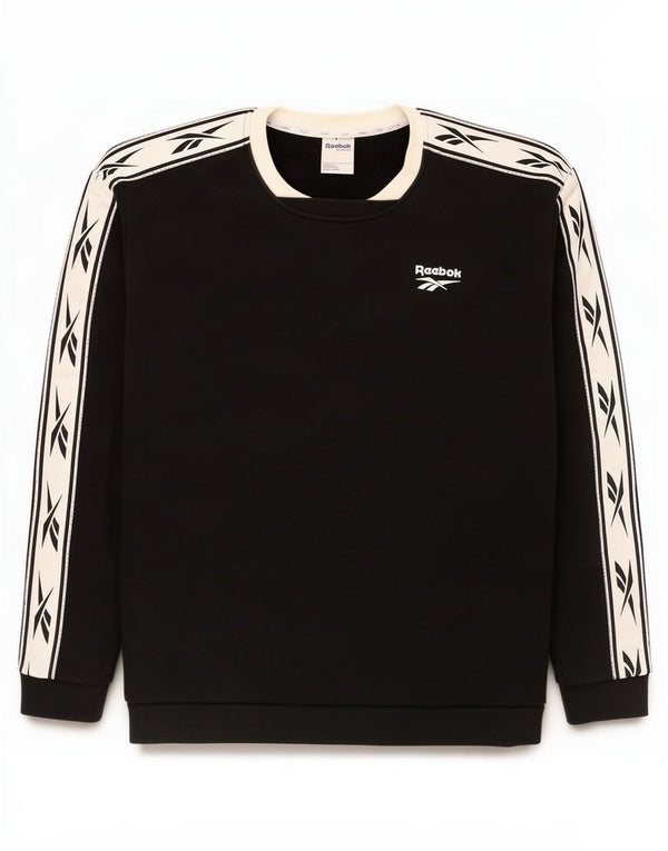 Reebok Sweat-shirt graphique pour femme UK 12/14 Noir moyen Colourblock
