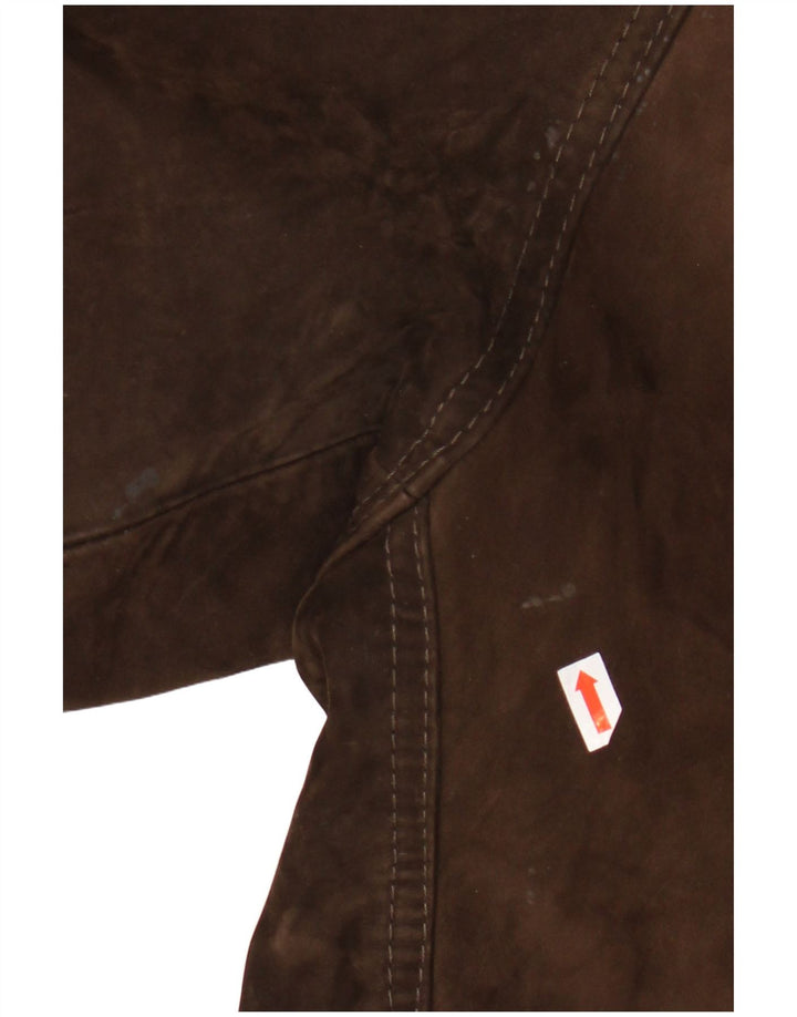 Veste en cuir homme vintage IT 48 Cuir marron moyen