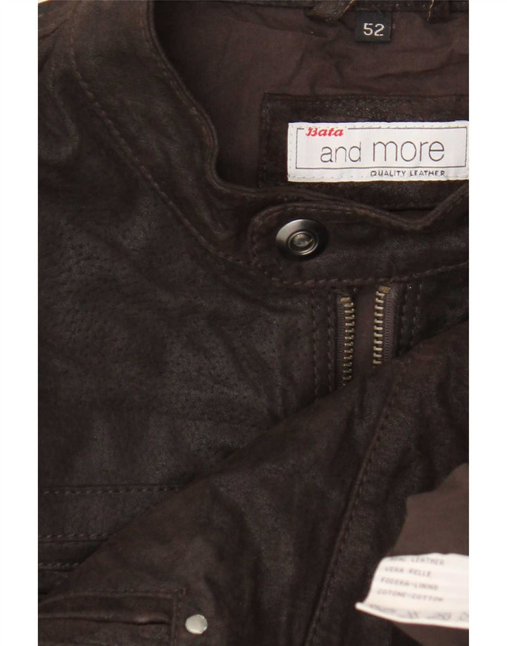 Bata and More Veste de motard en cuir pour homme IT 52 XL Marron