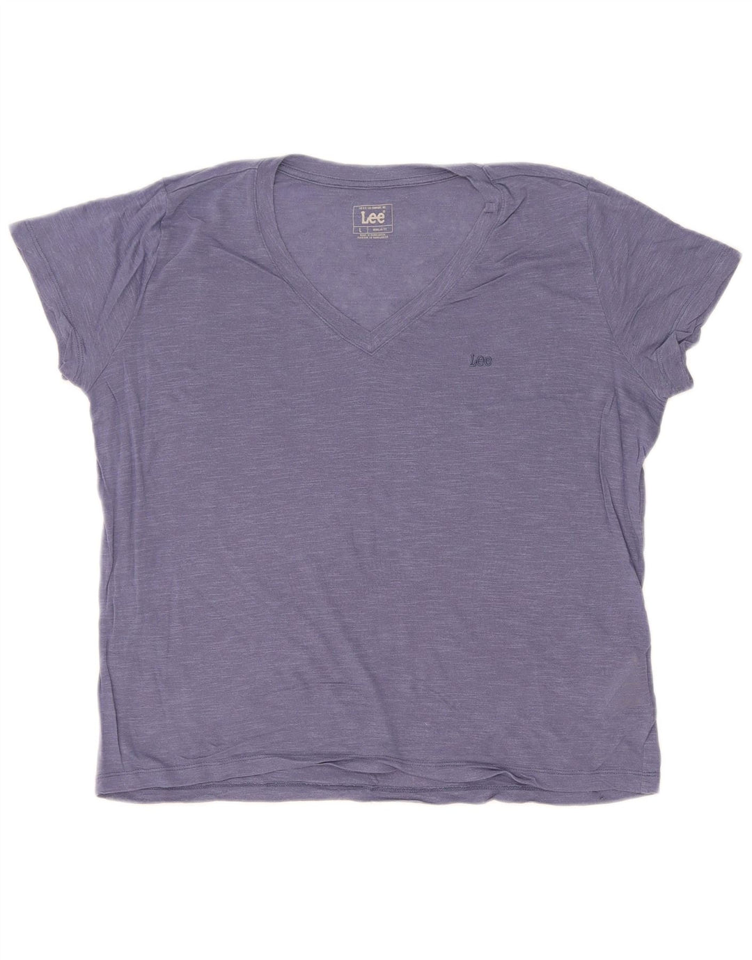 Lee T-Shirt Coupe Régulière pour Femme UK 16 Large Bleu Lyocell