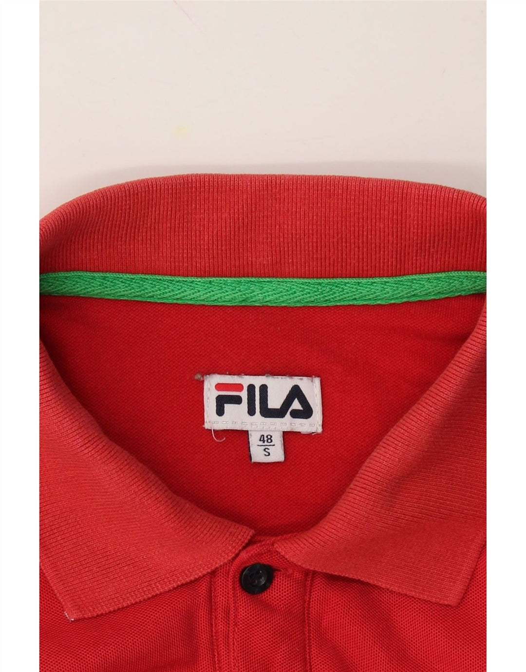 FILA Mens Polo Shirt IT 48 Small Red Cotton Vintage Fila and Second-Hand Fila from Messina Hembry 