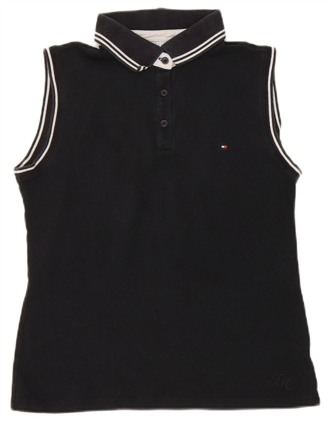 Tommy Hilfiger Polo sans manches pour femme EU 40 Noir moyen