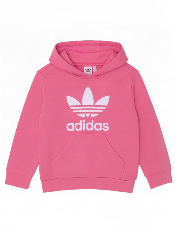 Adidas Pull à capuche graphique fille 5-6 ans Rose Coton