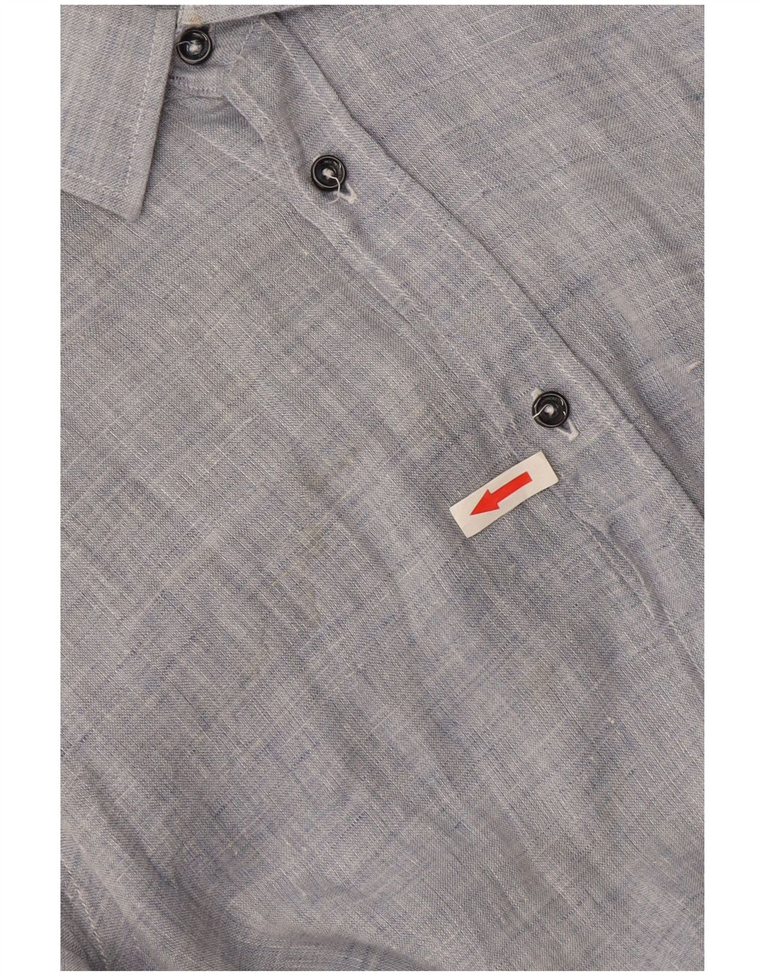 Trussardi Chemise Homme Taille 39 Lin Moucheté Bleu Moyen