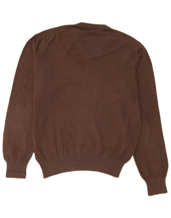 Fay Pull col V pour homme, grand, marron, argyle/diamant