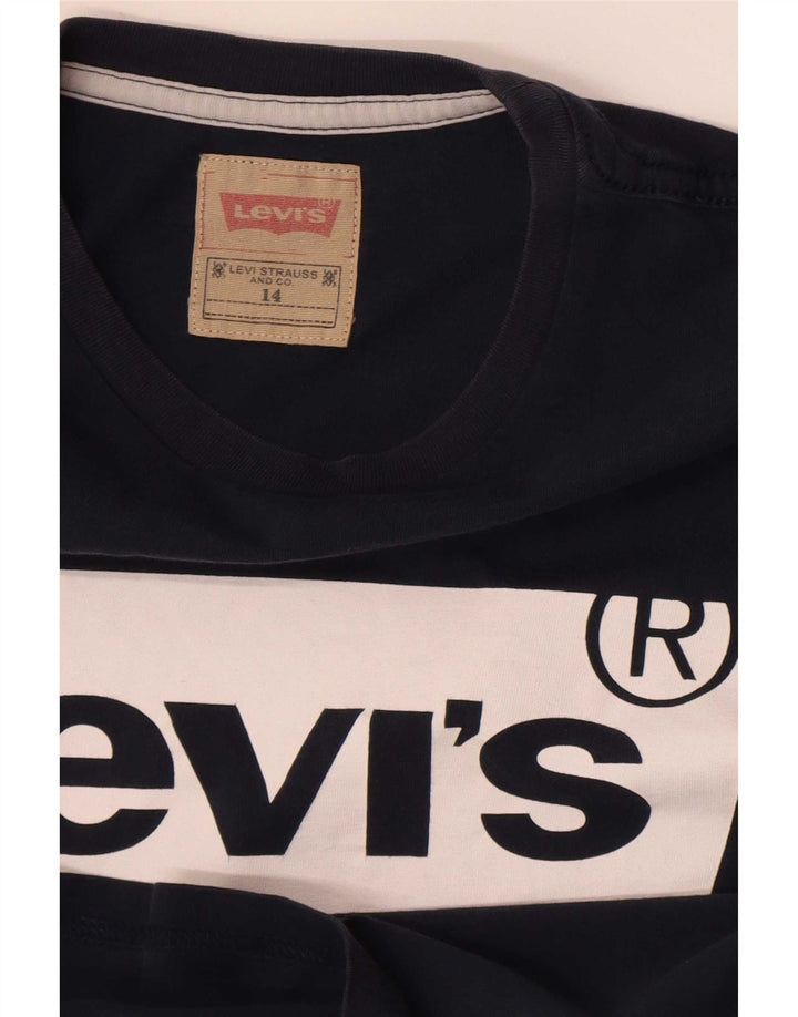 Levi's T-shirt Regular Graphic pour garçon 13-14 ans Logo Bleu Marine