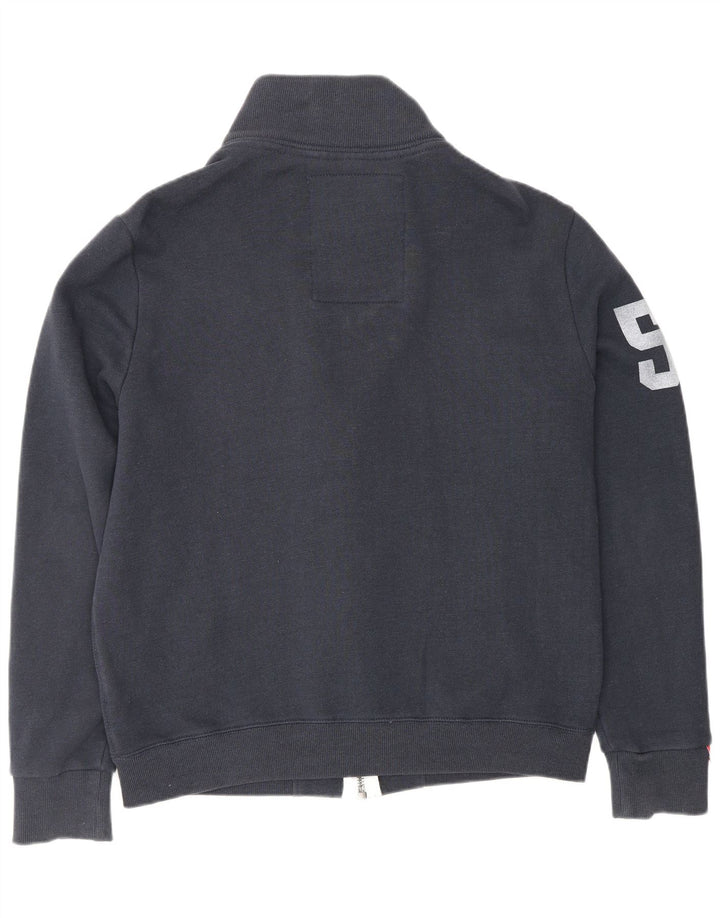 SUPERDRY Veste de survêtement graphique d'athlétisme pour hommes, grande taille, bleu marine