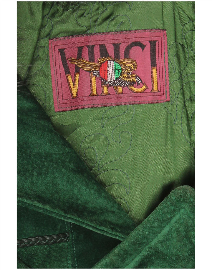 Vinci Manteau surdimensionné en daim pour femme UK 18 XL Vert