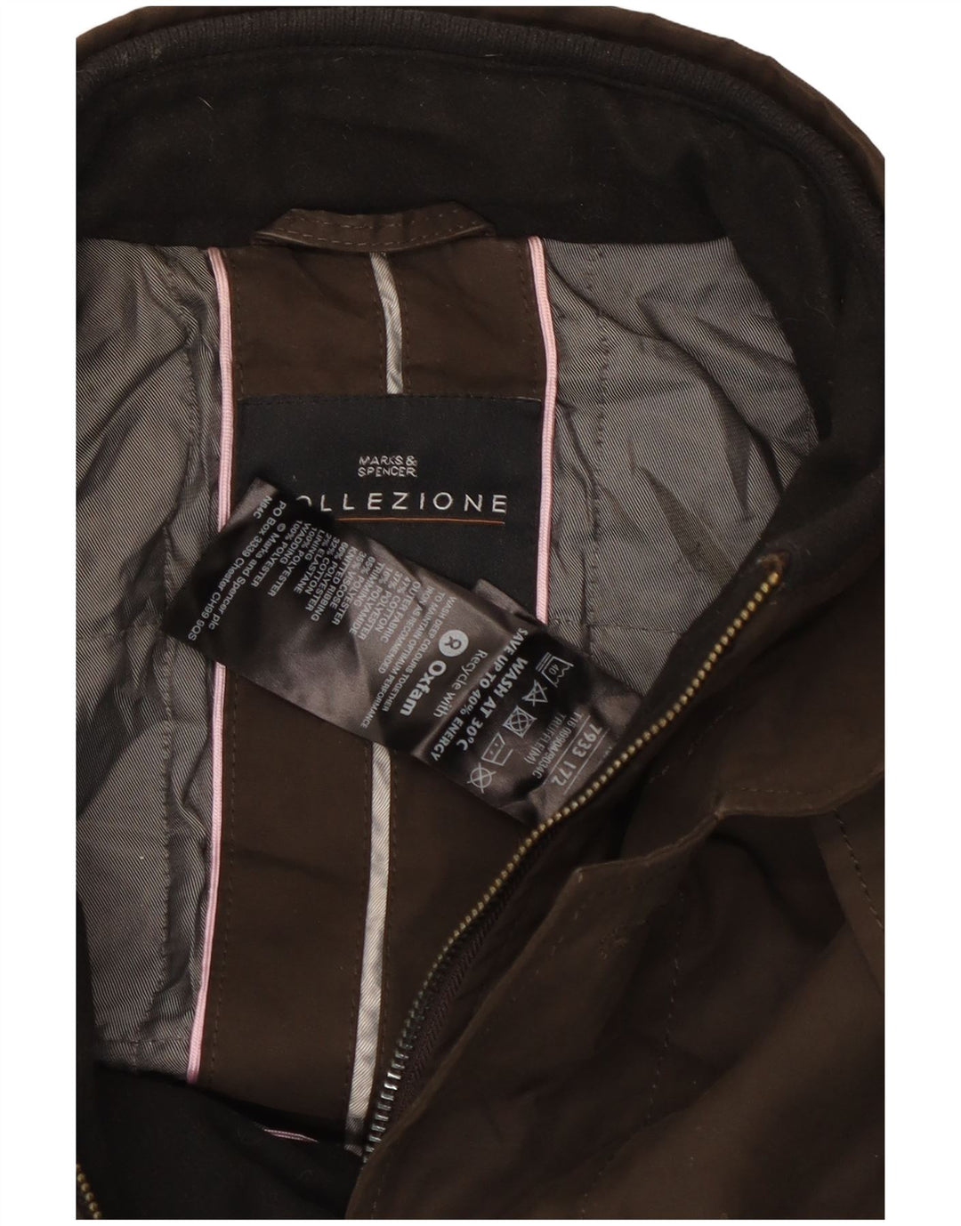 Marks & Spencer Veste coupe-vent pour homme UK 38 Coton marron moyen