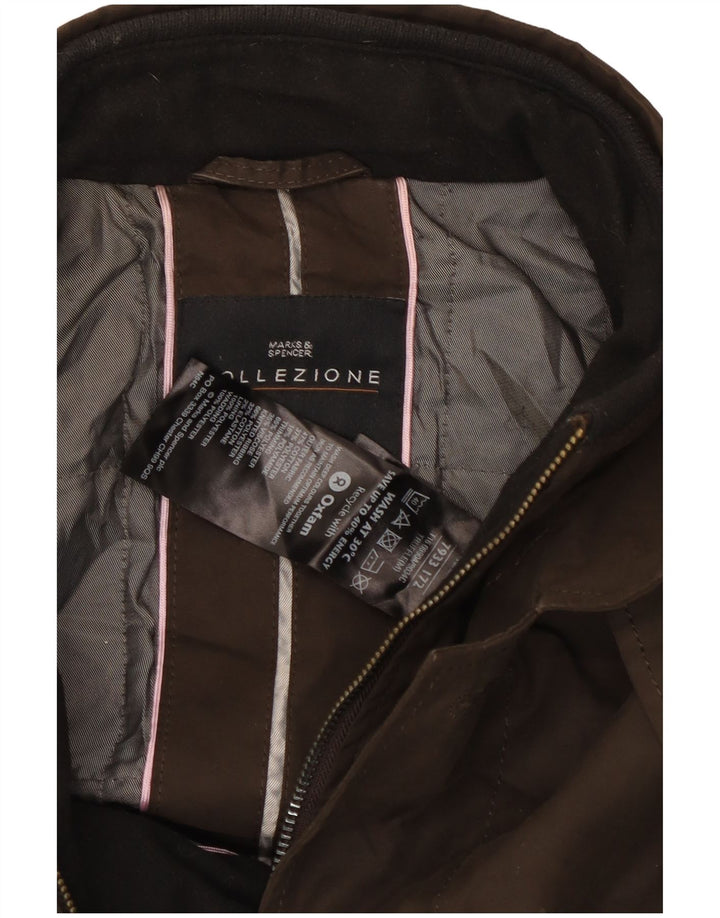 Marks & Spencer Veste coupe-vent pour homme UK 38 Coton marron moyen