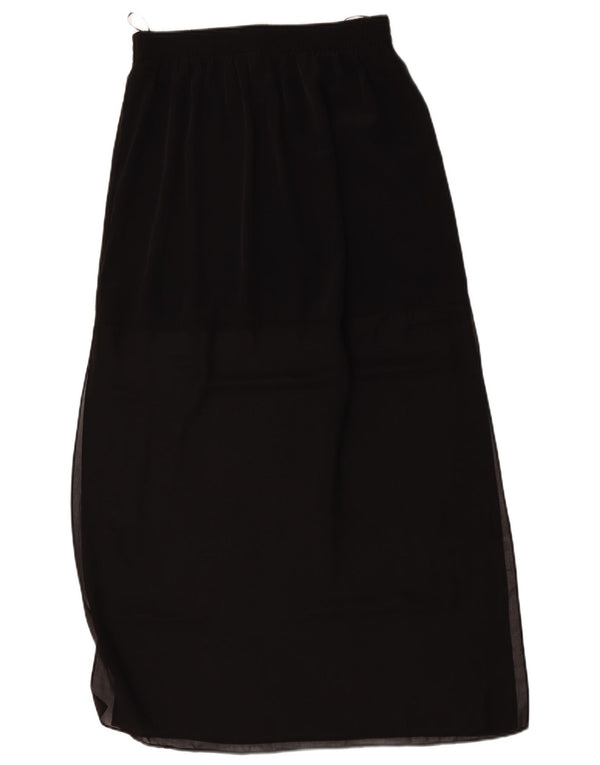 Topshop Jupe longue taille haute pour femme UK 14 Large W30 Noir