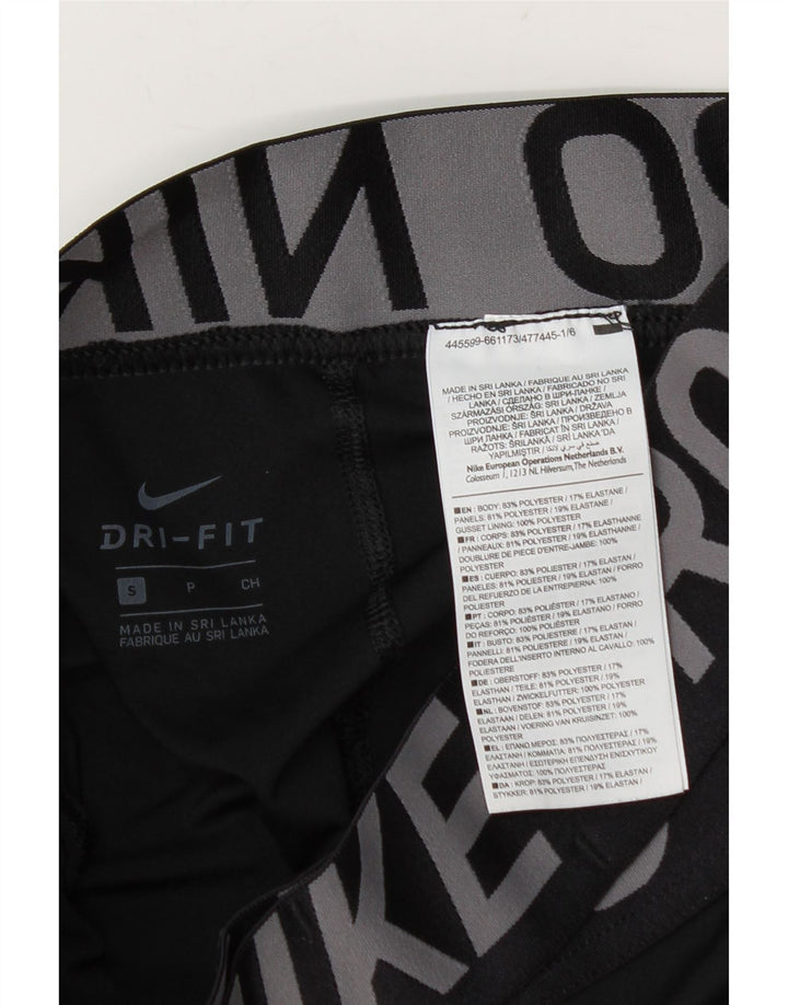 Nike Legging graphique Dri Fit pour femme UK 8 Small Noir Polyester