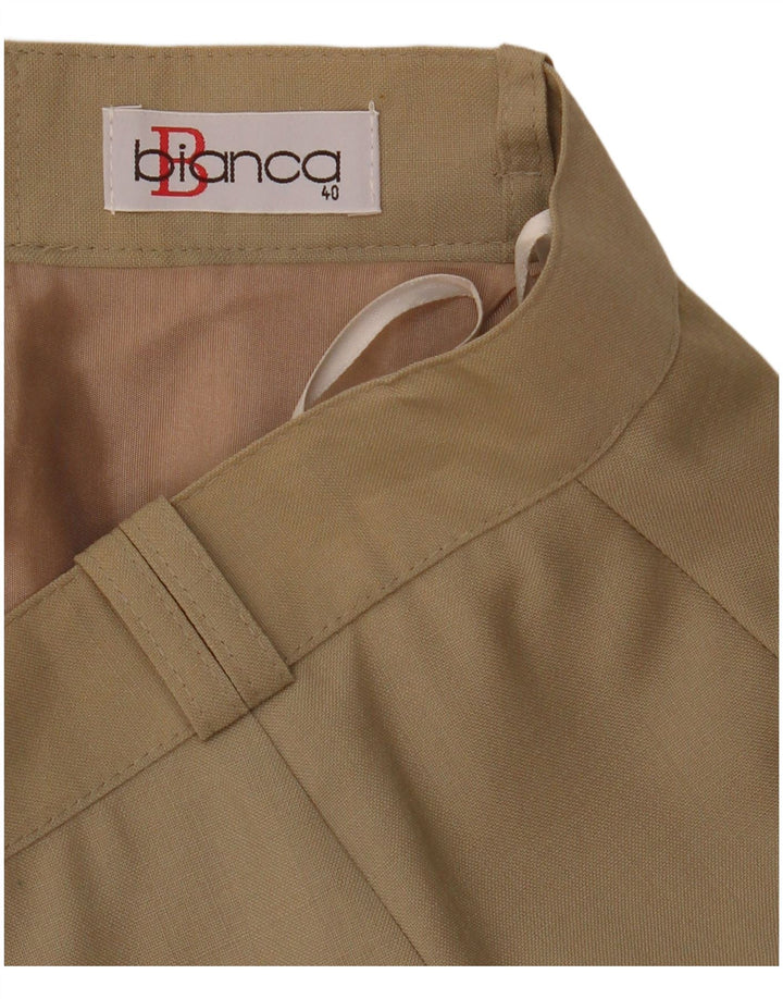 Bianca Jupe droite femme EU 40 Medium W28 Beige Laine vierge
