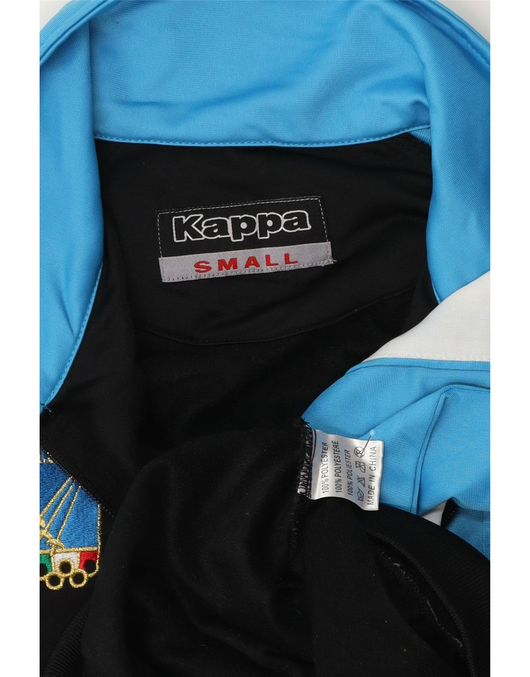 Kappa Veste de Survêtement Italia Homme Noir Small Polyester Colorblock