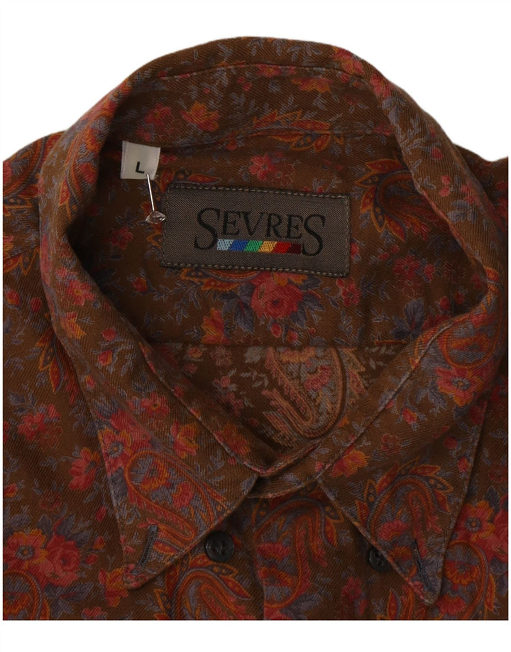 Chemise Homme Sevres Large Marron Paisley