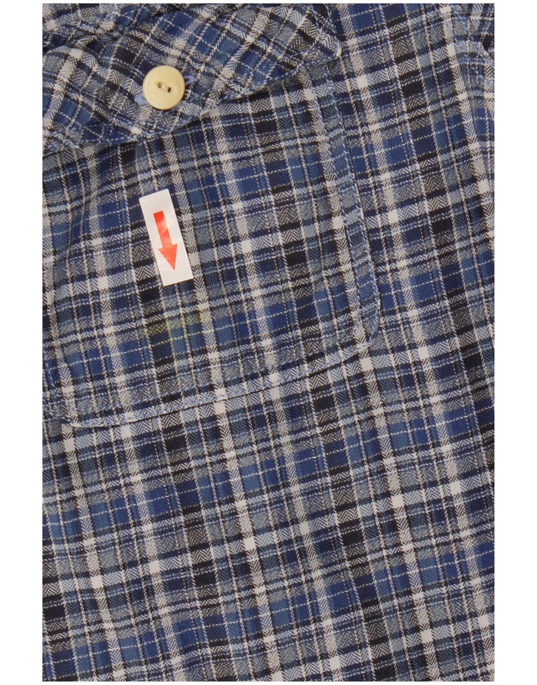 Fat Face Chemise Classique en Flanelle Homme Bleu Moyen à Carreaux en Coton