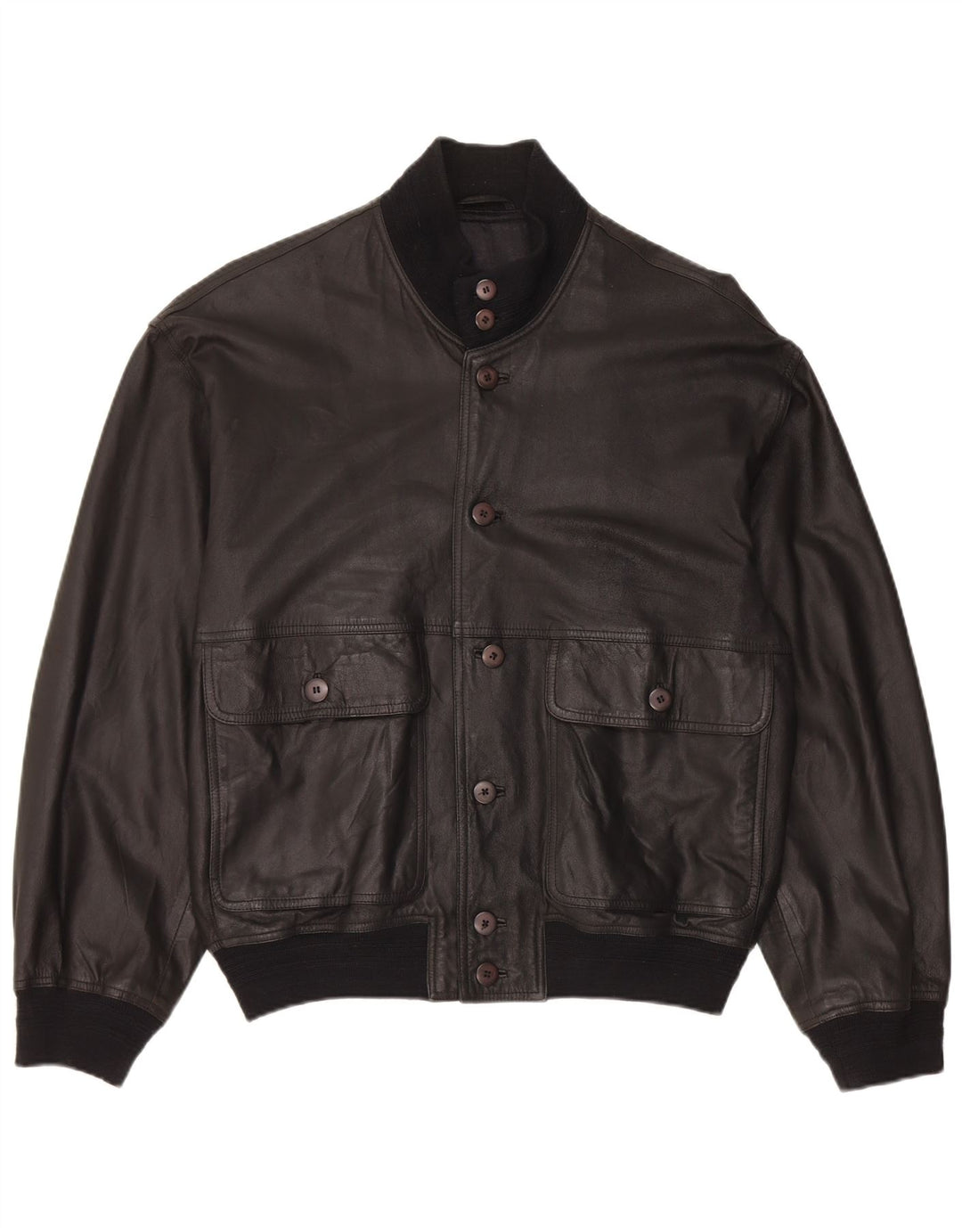 veste en cuir homme vintage IT 50 Medium Noir
