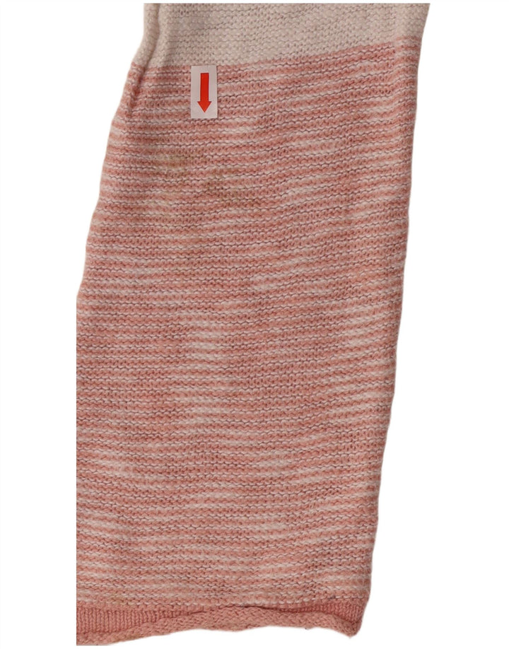 Billabong Pull col bateau pour femme UK 10 Petit coton rayé rose