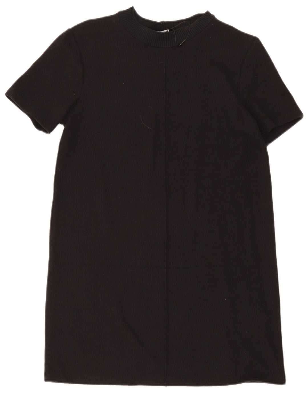 Zara Robe droite pour femme UK 12 en coton noir moyen