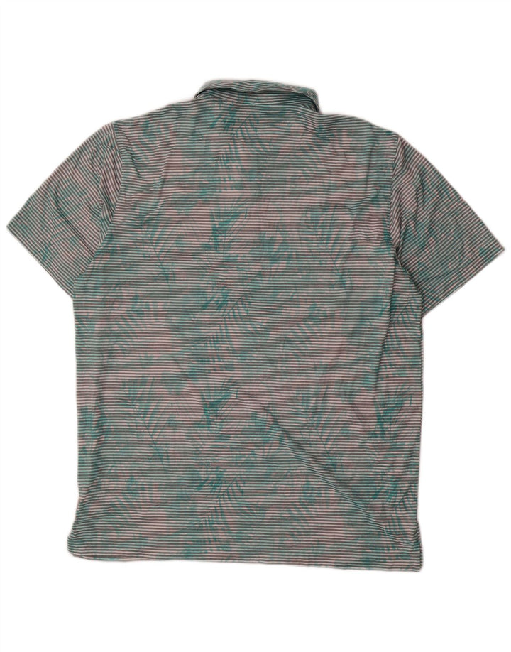 PUMA Polo homme XL vert à fines rayures