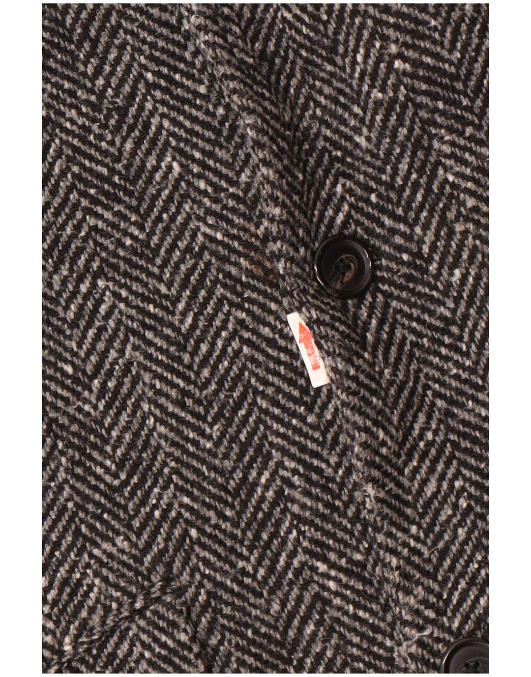 MARC O'POLO Pardessus Homme IT 50 Large Laine à Chevrons Gris