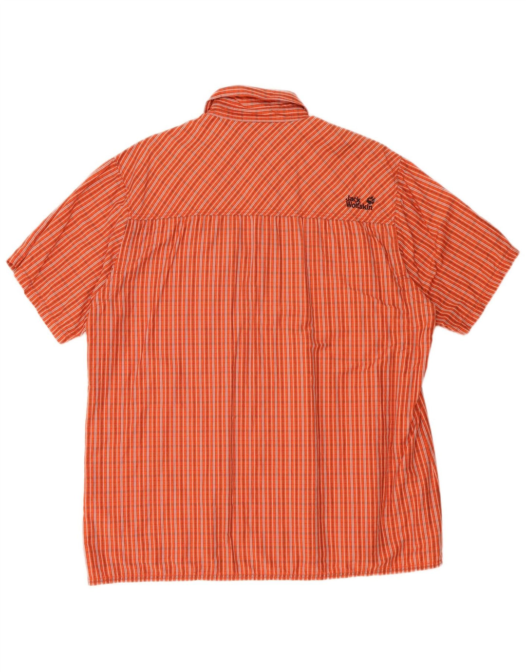 Jack Wolfskin Chemise à manches courtes pour hommes XL Orange Check Lyocell