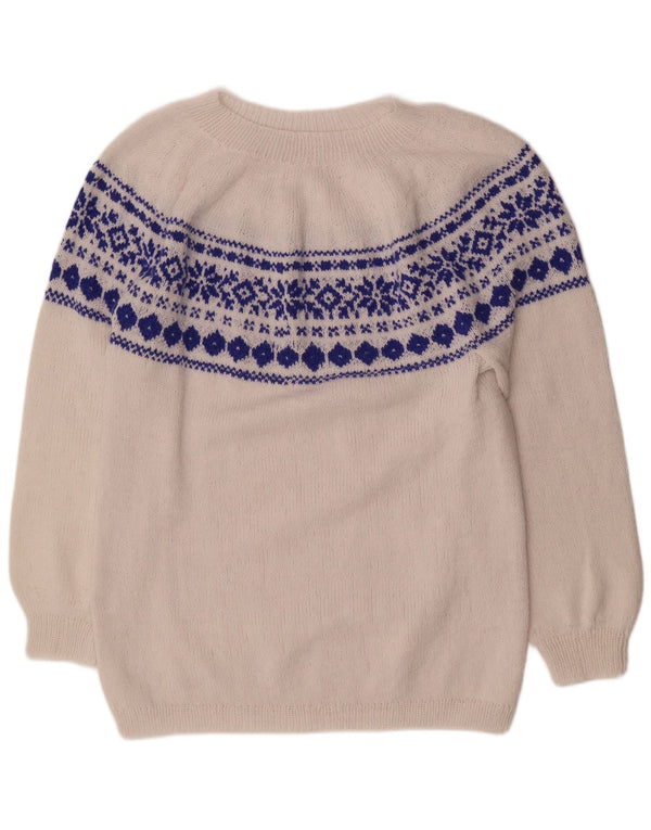 vintage Womens Crew Neck Jumper Pull UK 16 Grand Blanc Fair Isle