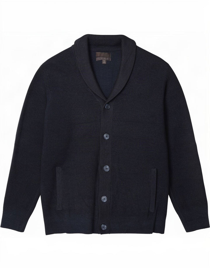 Marks & Spencer Pull Cardigan Homme XL Bleu Marine Polyester