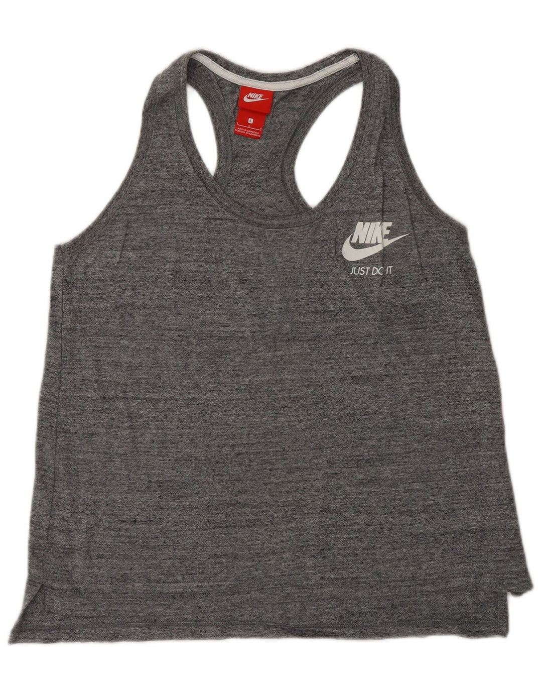 NIKE Débardeur pour femme UK 14 Grand coton moucheté gris